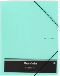 Mapă cu elastic A4 PASTELINI verde PP