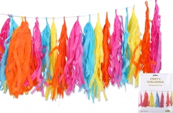 Ghirlandă cu franjuri multicoloră