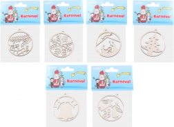 Obiect decorativ de Crăciun din lemn 63 mm