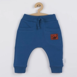 Pantaloni din bumbac pentru bebeluși Nicol Ivo, albaștri