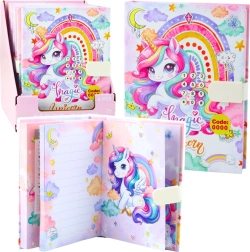 Jurnal pentru copii cu cod și melodie Unicorn – pagini colorate