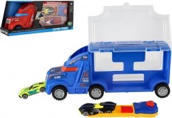 Camion transportor din plastic cu mașinuțe, 28 cm, 2 culori