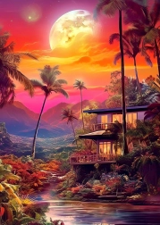 Puzzle Crepuscul fermecător 1000 de piese