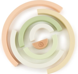 Bieco curcubeu din lemn pliabil pentru copii