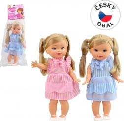 Păpușă cu codițe și bretele