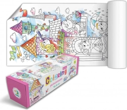 Poster de colorat – prințesă 70 × 16 cm în cutie cadou