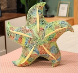 Stea de mare verde din pluș pernă 45 cm