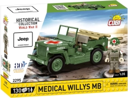 COBI Medical Willys MB – set de construcție Jeep ambulanță 1:35, 130 piese
