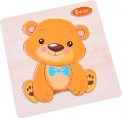 Puzzle din lemn Animăluțe