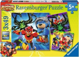 Puzzle Ravensburger Power Players 3×49 piese