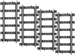 Set de construcție BLOXO șine drepte pentru trenuri și tramvaie RAPPA – 4 buc