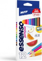 creioane colorate triunghiulare parfumate MFP Essenso 12 buc cu ascuțitoare
