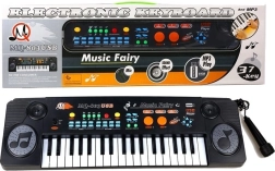 Clape pentru copii cu microfon, 37 de clape, USB și MP3