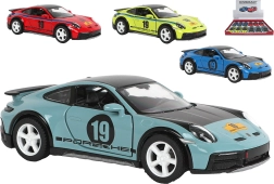 Kinsmart Porsche 911 cu livery de raliu – model metalic cu pull-back (13 cm)