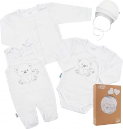 Set pentru nou-născuți pentru maternitate New Baby Sweet Bear alb 62 (3–6 luni)