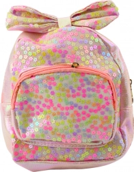 Rucsac roz pentru copii cu fundiță și paiete
