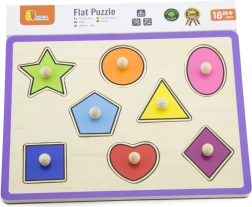 Puzzle din Lemn Viga Forme cu Cuișoare