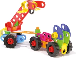 quercetti set de construcție tecno jumbo toolbox – geantă portabilă cu 84 de piese