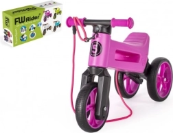 Tricicletă de împins Funny Wheels Rider SuperSport 2‑în‑1 cu chingă – Violet