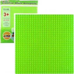 Placă de construcție pentru blocuri de construcție verde deschis 25,5x25,5 cm