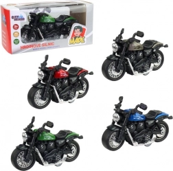 Motocicletă metalică cu mecanism de întoarcere 10,5 cm