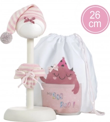 Hăinuțe pentru păpușa bebeluș New Born, mărimea 26 cm, cu accesorii