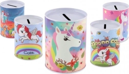 Pușculiță metalică cu motiv unicorn