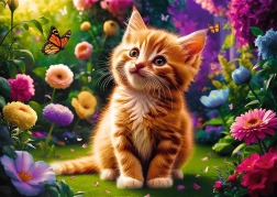 Puzzle 500 piese pisicuță drăgălașă Trefl