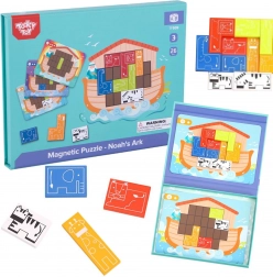 Tooky Toy puzzle logic magnetic Arca lui Noe – 26 piese