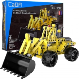 Set de construcție CADA Technic încărcător pe roți cu propulsie pull-back 25 cm