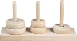Turnul din Hanoi din lemn 20 × 10 cm – puzzle logic