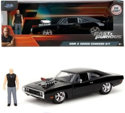 Model metalic Dodge Charger R/T 1970 1:24 cu figurină din Fast & Furious – Jada Toys