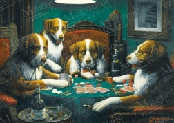 Puzzle câini jucând poker 1000 piese