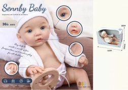 Păpușă din material textil bebeluș cu căciuliță Jagoda 32 cm