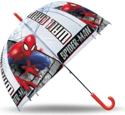 Umbrelă transparentă automată pentru copii SPIDERMAN 48 cm