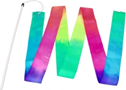 Goki panglică gimnastică cu baghetă, curcubeu