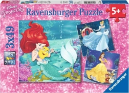 Puzzle Ravensburger Prințesele Disney – Seară cu prințesele, 3×49 piese