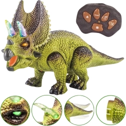 Dinozaur robot Woopie Triceratops cu telecomandă