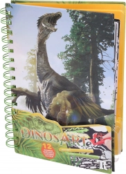 Cărți de colorat catifelate DINOSART – dinozauri, 12 planșe și mini markere