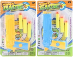 Pistol din plastic cu gloanțe din spumă