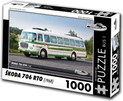 Puzzle RETRO-AUTA: autobuzul ŠKODA 706 RTO (1968) – 1000 de piese