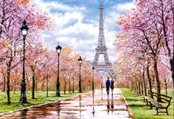 Puzzle 1000 piese – Plimbare romantică la Paris