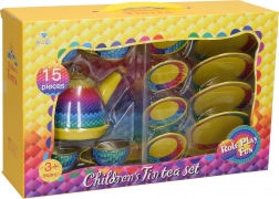 Set de vase din tablă galben 15 bucăți