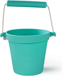 Găletușă de plajă din silicon BIGJIGS TOYS – turcoaz