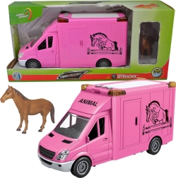 Mașină de service urbană 1:14 – transportor de cai, roz