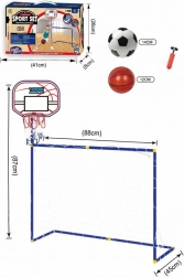 Set sportiv 2 în 1 SPORTO pentru BASCHET și FOTBAL