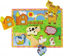 Puzzle 3D din lemn Fermă