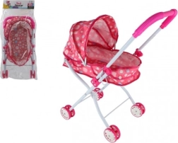 Cărucior adânc pentru păpuși – textil, ușor și pliabil