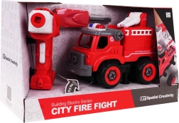 Mașină de pompieri demontabilă cu unelte și telecomandă