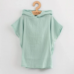 Poncho muselin pentru copii mint 80 cm